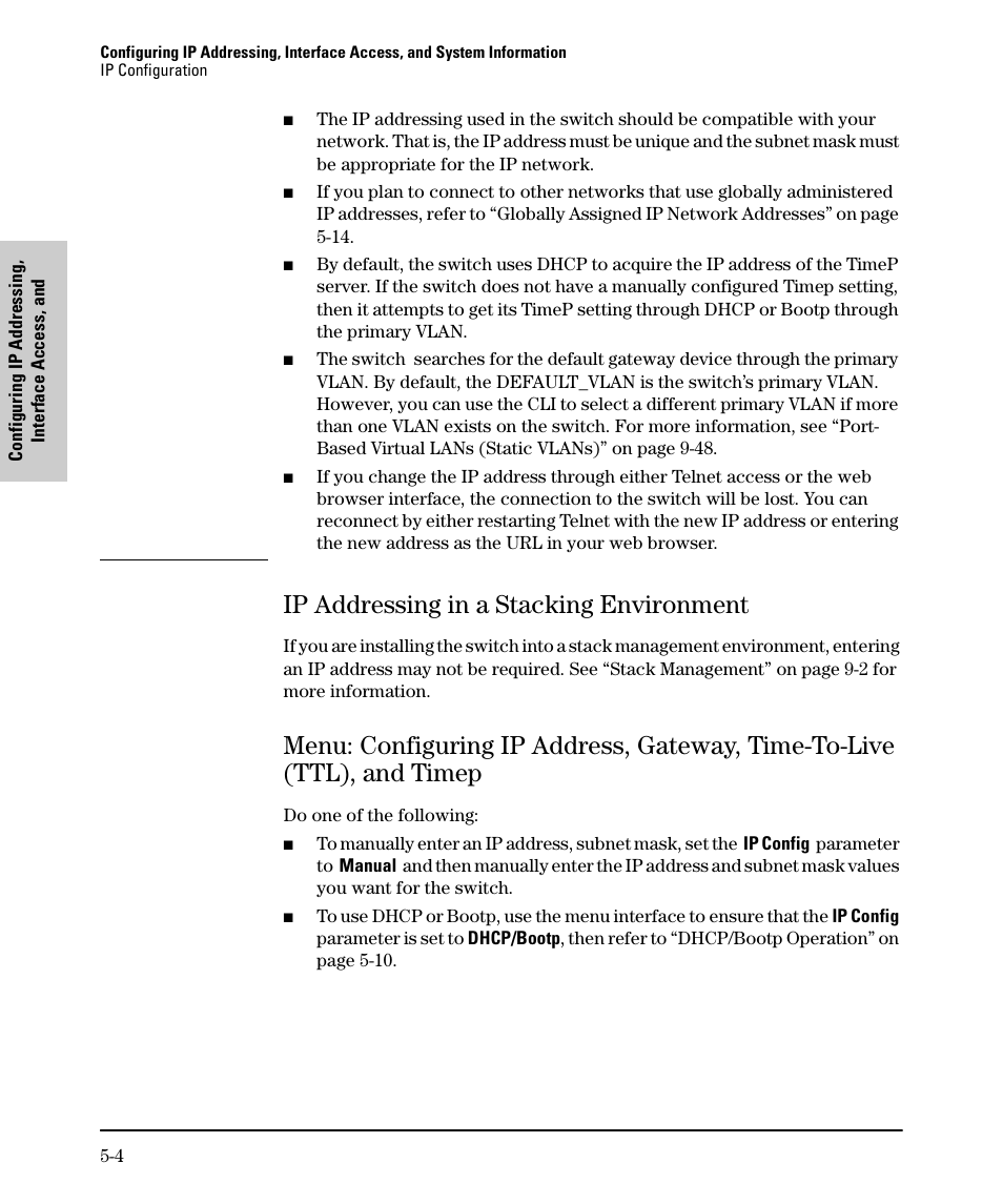 Ip addressing in a stacking environment, Ip addressing in a stacking environment -4 | SMC Networks SMC TigerStack II SMC6624M User Manual | Page 72 / 364