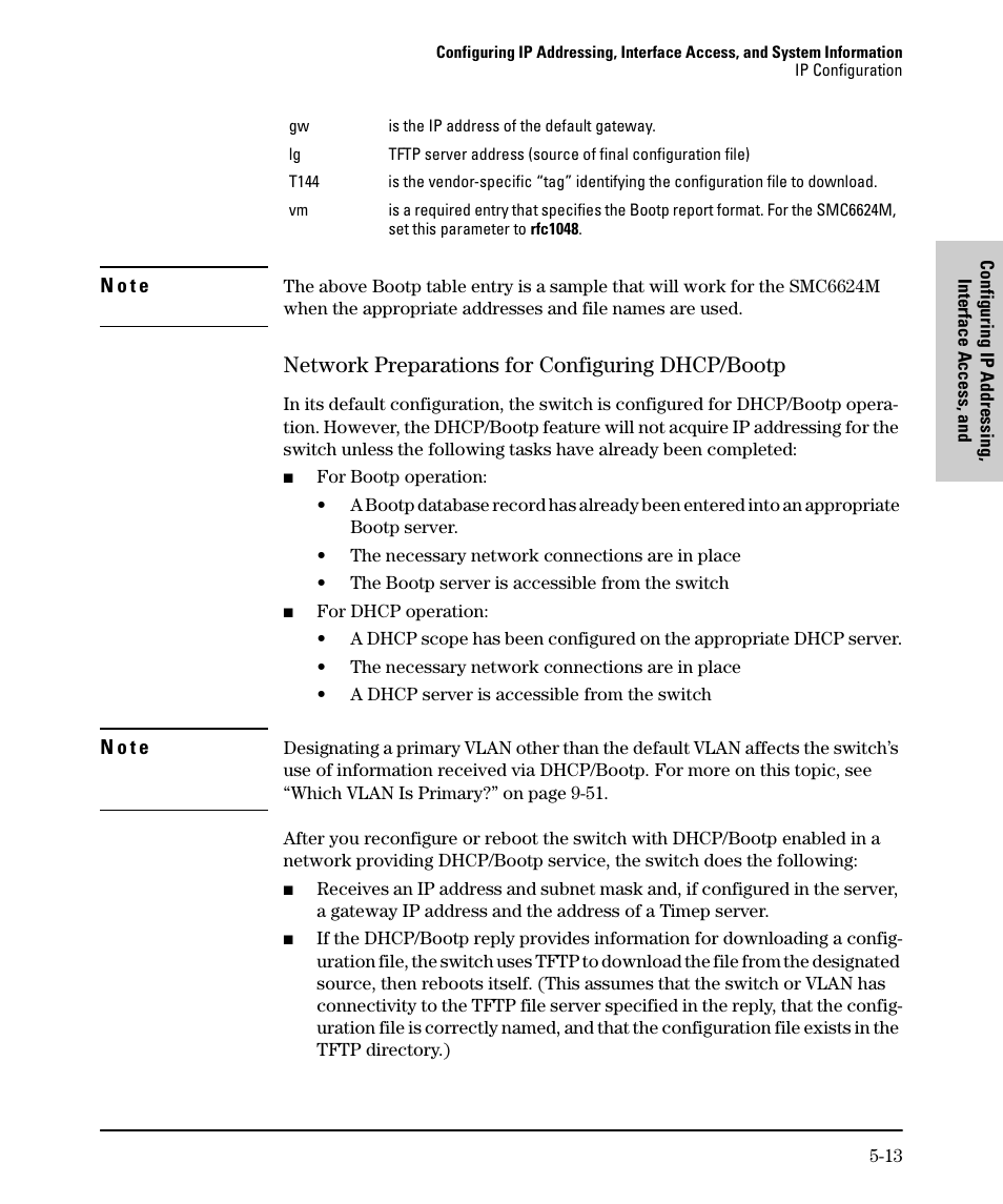 Network preparations for configuring dhcp/bootp | SMC Networks SMC TigerStack II SMC6624M User Manual | Page 81 / 364