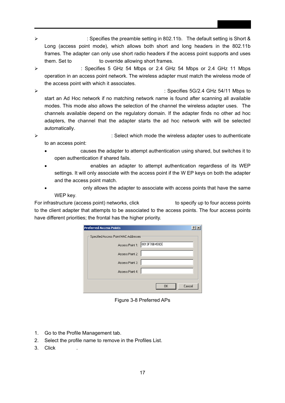 2 remove a profile, Remove a profile | SMC Networks EliteConnect SMC2536W-AG2 User Manual | Page 31 / 42