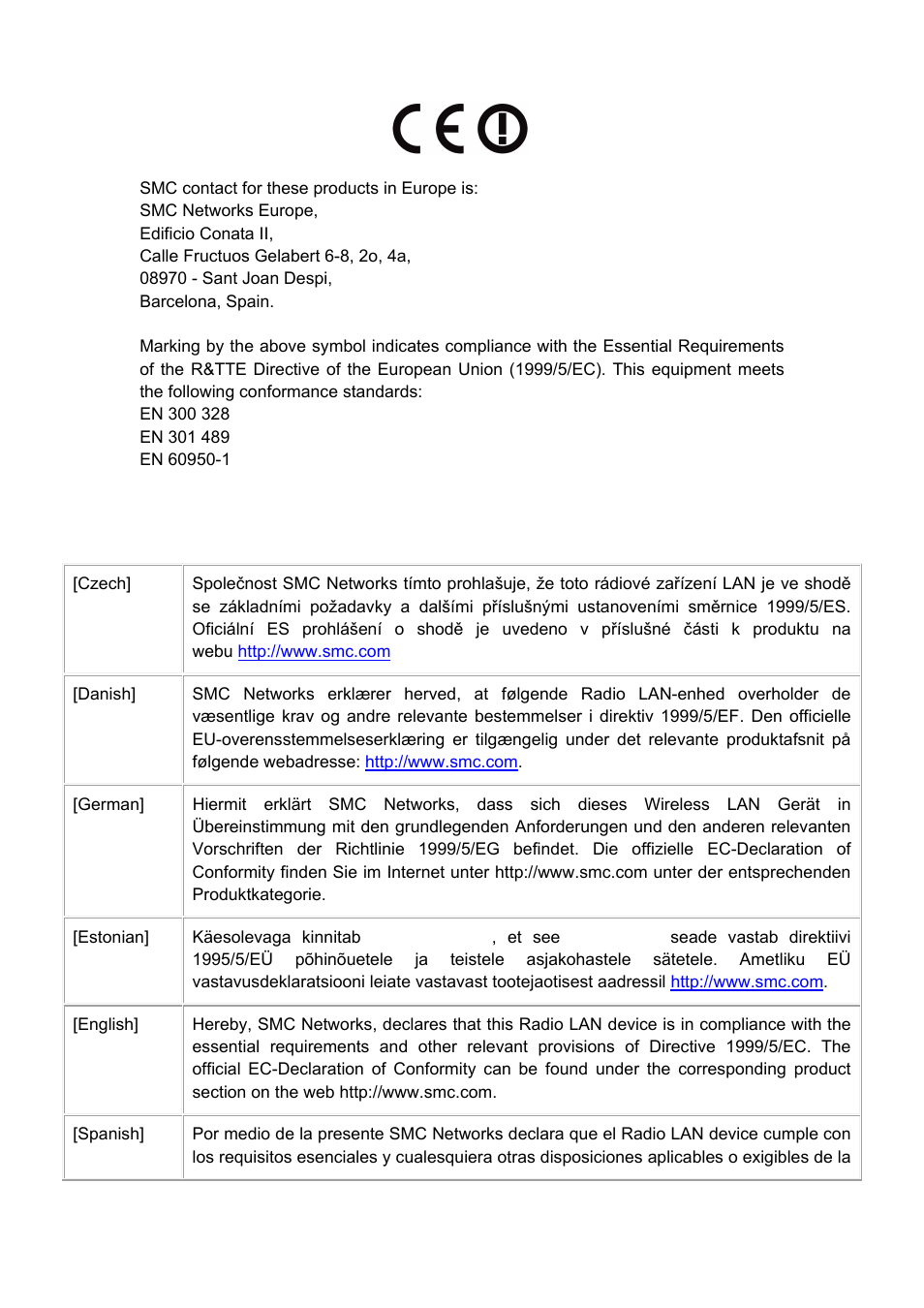 SMC Networks EliteConnect SMC2536W-AG2 User Manual | Page 5 / 42