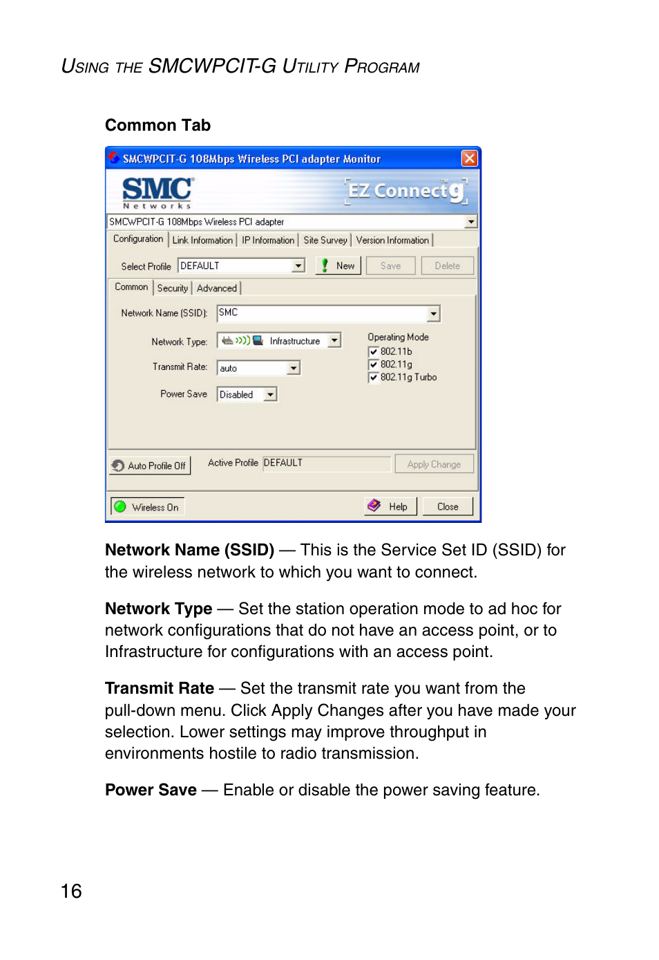 Smcwpcit-g u | SMC Networks SMCWPCIT-G User Manual | Page 26 / 50