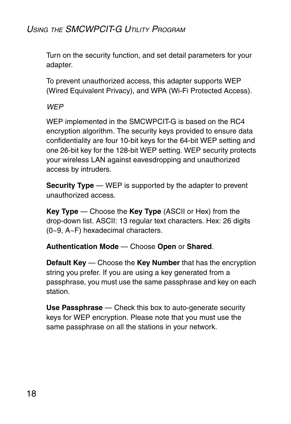 Smcwpcit-g u | SMC Networks SMCWPCIT-G User Manual | Page 28 / 50