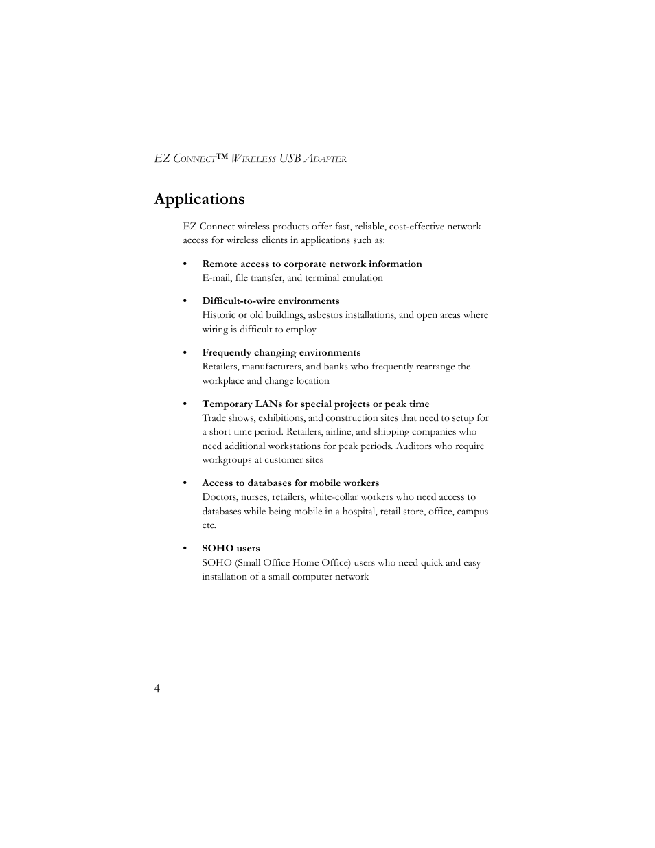 Applications | SMC Networks SMC2664W User Manual | Page 14 / 60