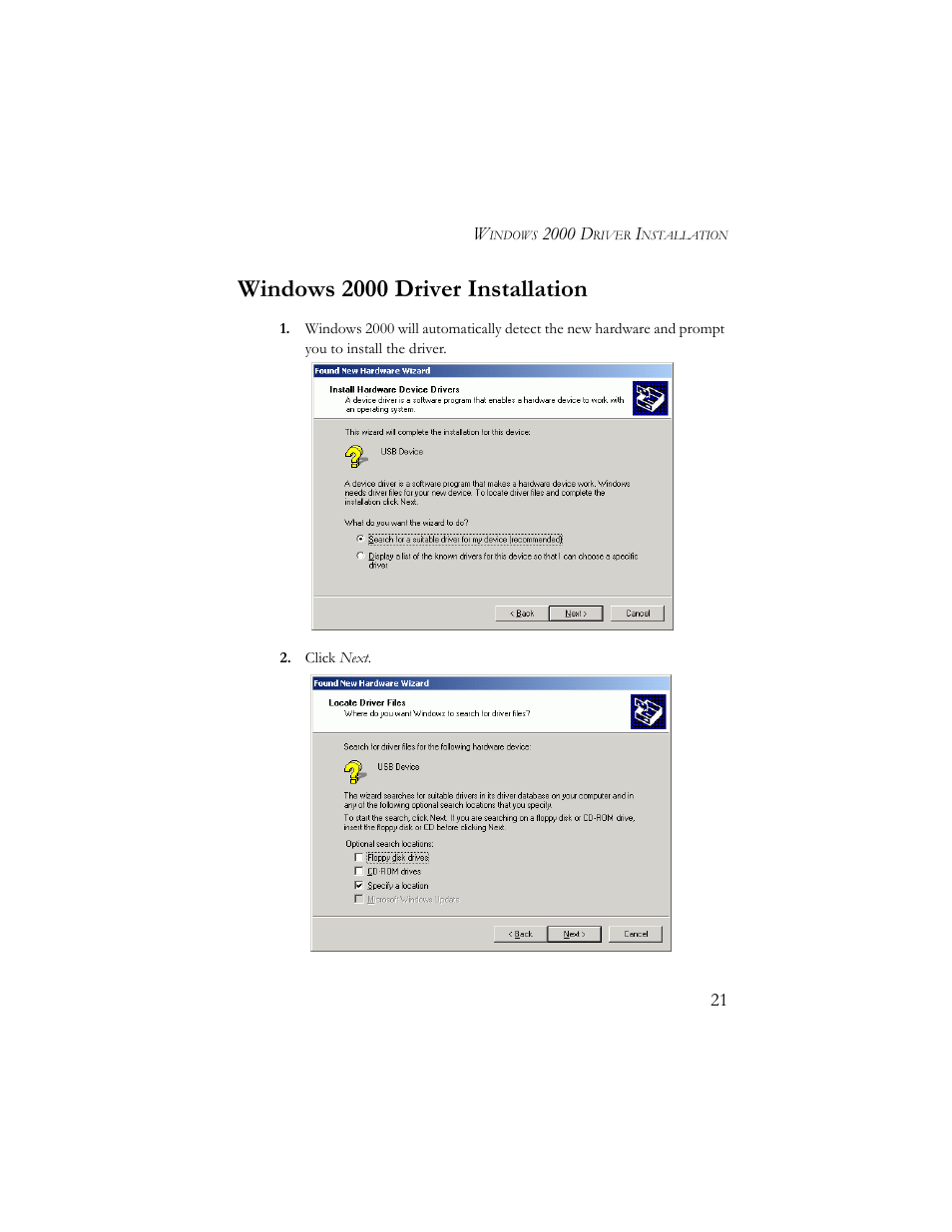 Windows 2000 driver installation | SMC Networks SMC2664W User Manual | Page 31 / 60