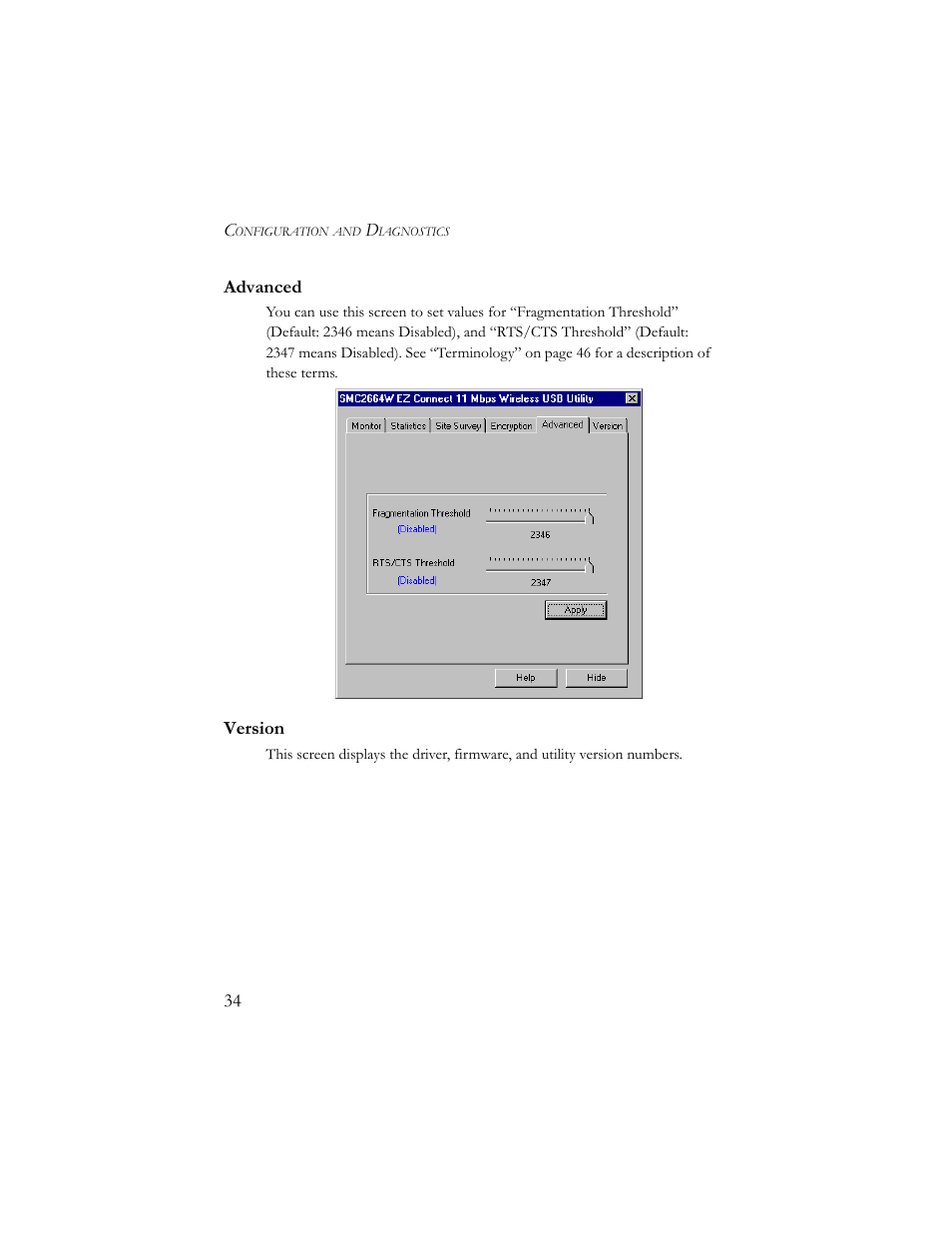 Advanced, Version, Advanced version | SMC Networks SMC2664W User Manual | Page 44 / 60