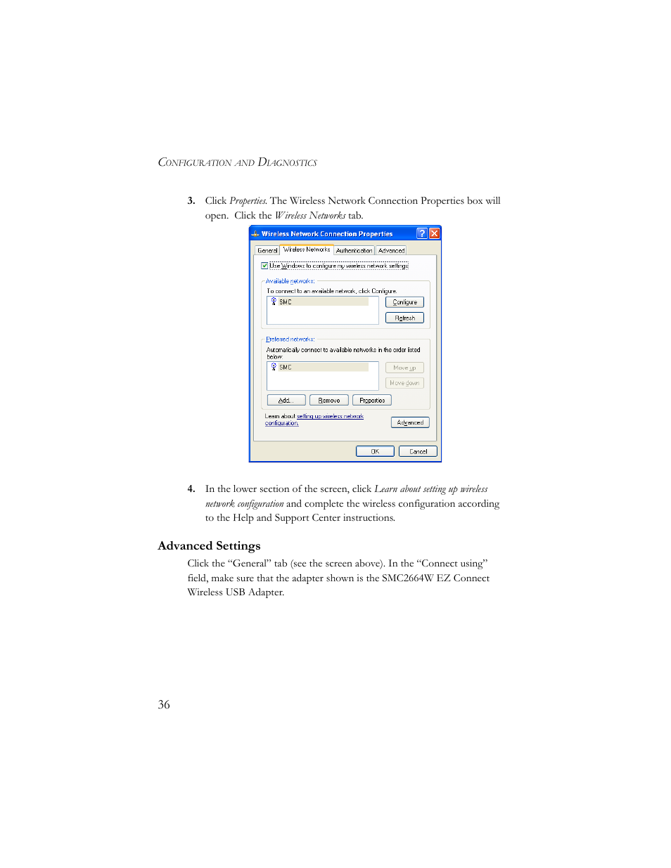 Advanced settings | SMC Networks SMC2664W User Manual | Page 46 / 60