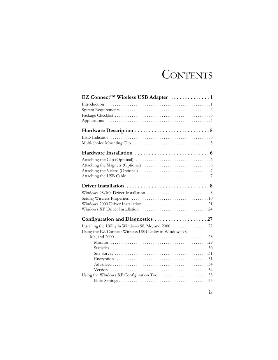 Ontents | SMC Networks SMC2664W User Manual | Page 9 / 60