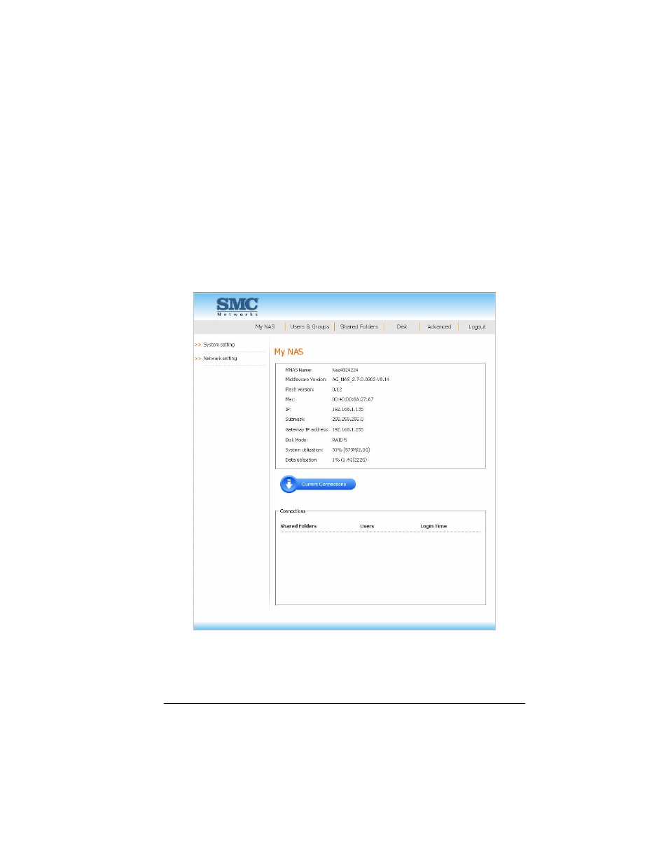 3 my nas page | SMC Networks SMCNAS04 User Manual | Page 40 / 82