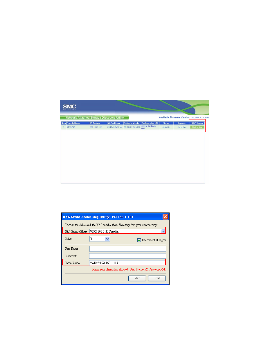 Chapter 4 map shares | SMC Networks SMCNAS04 User Manual | Page 77 / 82