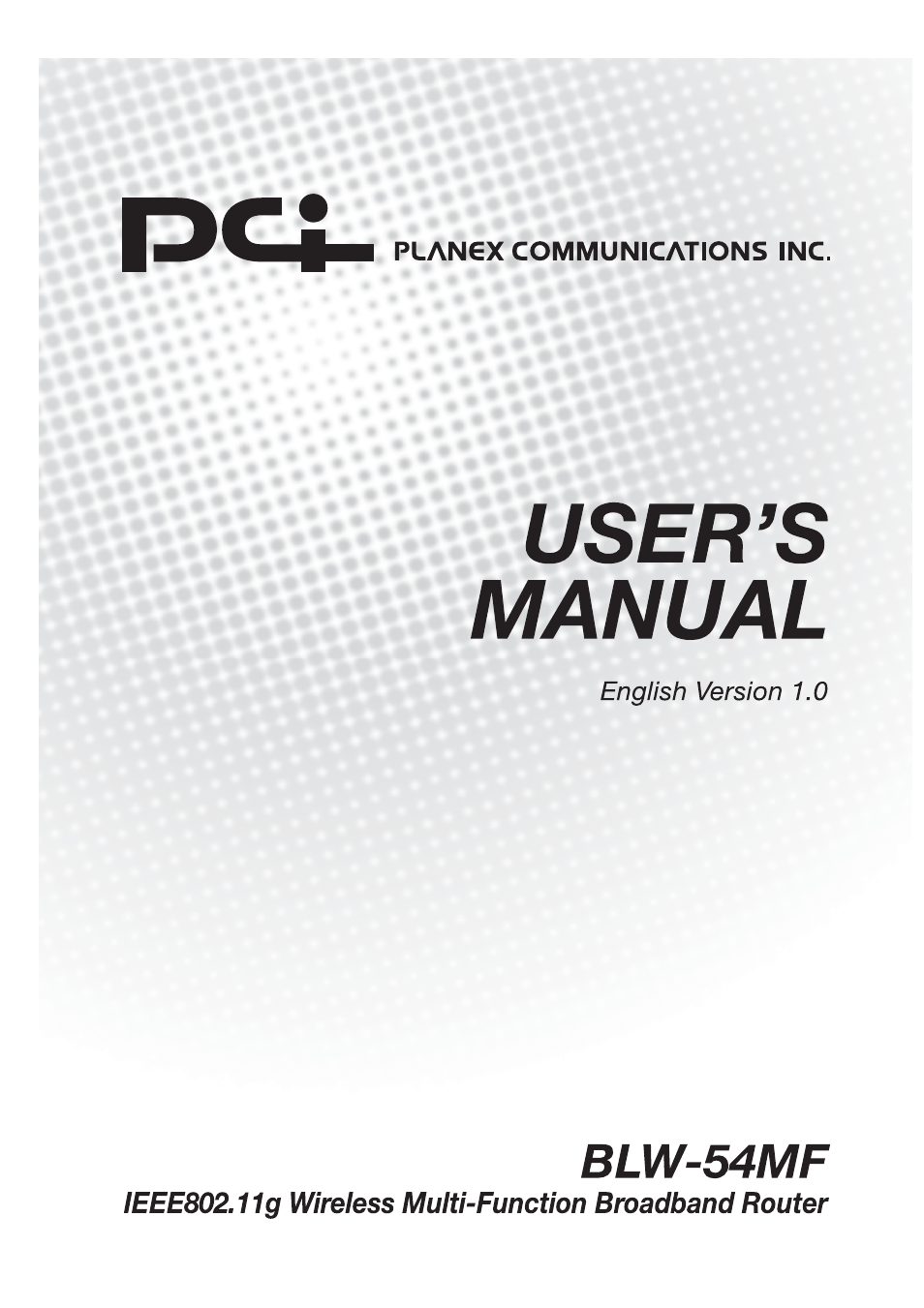 SMC Networks BLW-54MF User Manual | 78 pages