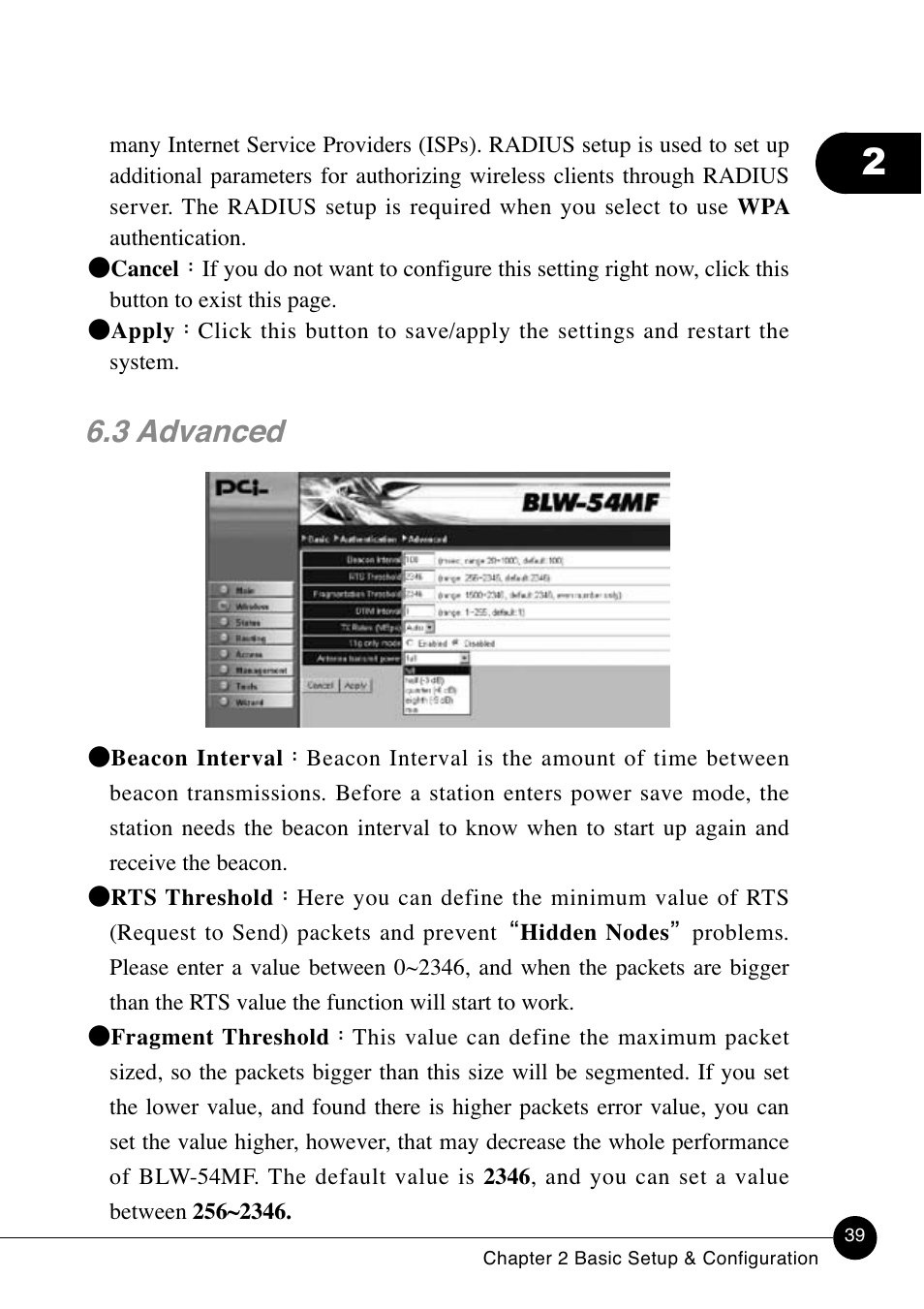 3 advanced | SMC Networks BLW-54MF User Manual | Page 44 / 78