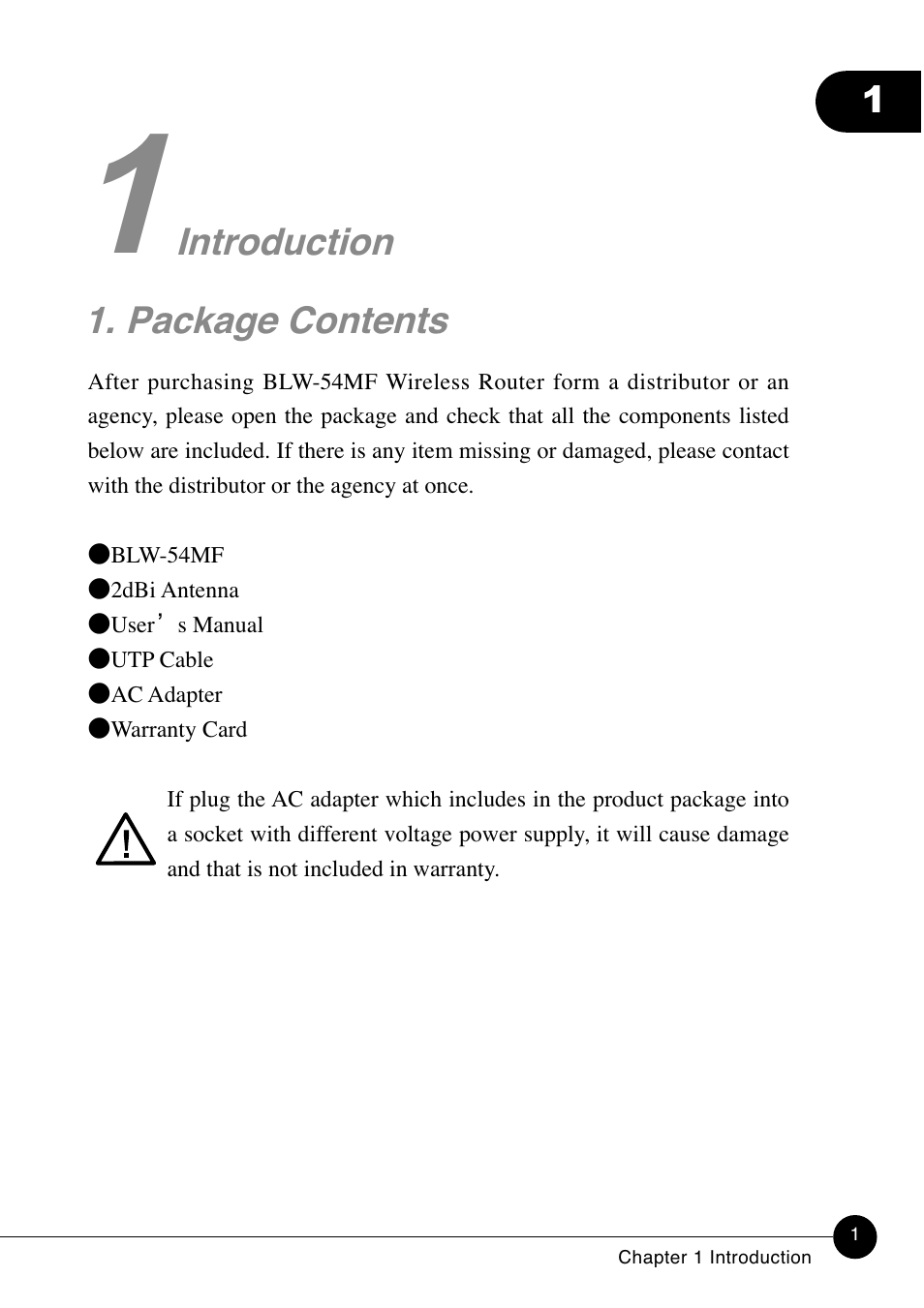 SMC Networks BLW-54MF User Manual | Page 7 / 78