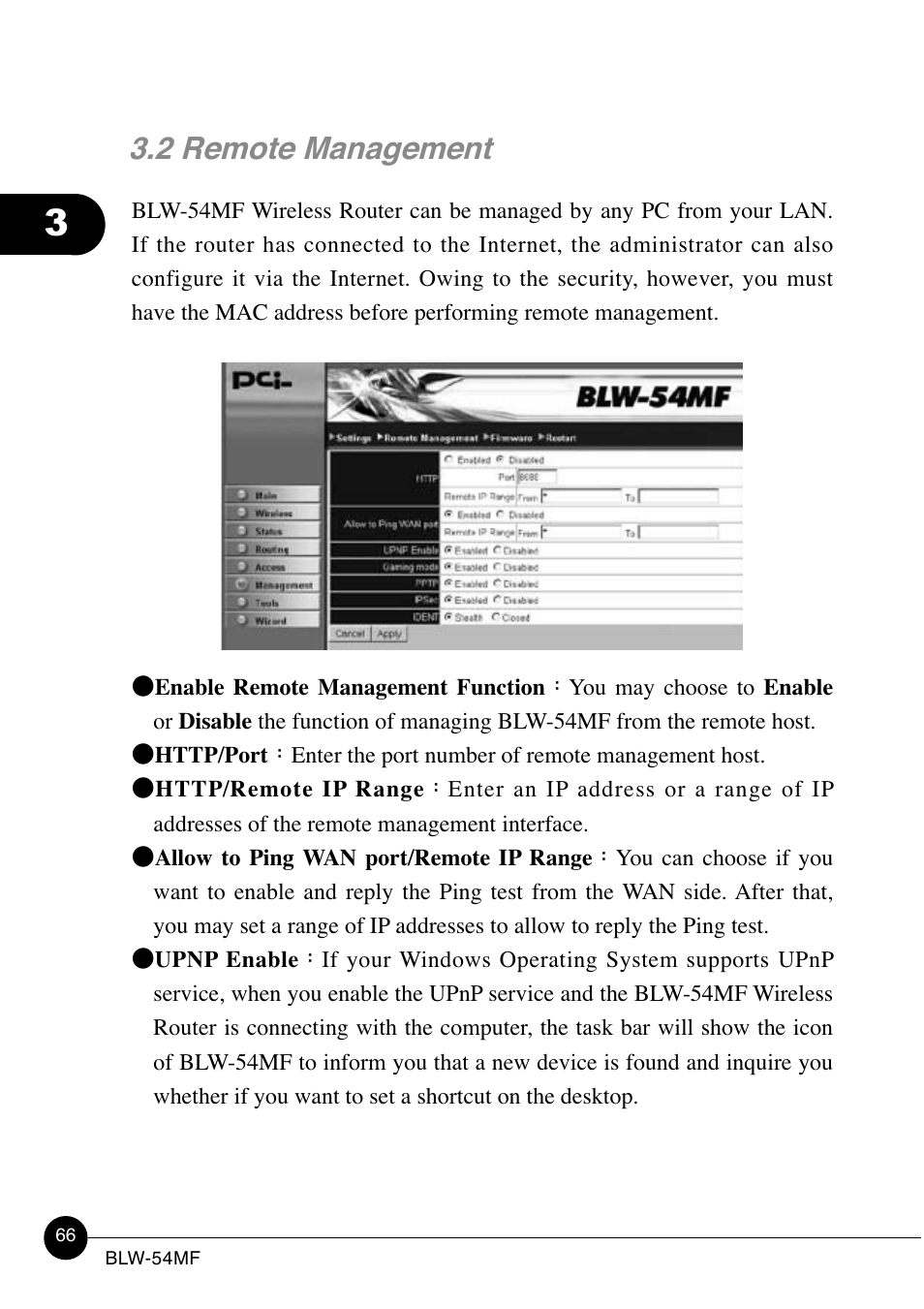 2 remote management | SMC Networks BLW-54MF User Manual | Page 71 / 78