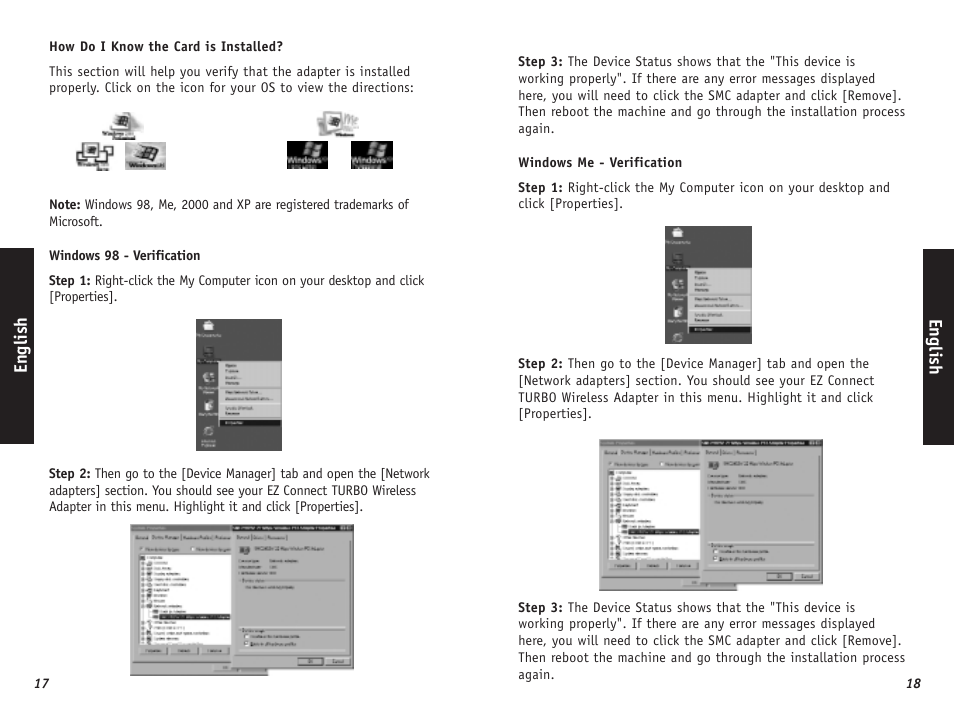 English | SMC Networks SMC EZ Connect Turbo SMC2435W User Manual | Page 10 / 18