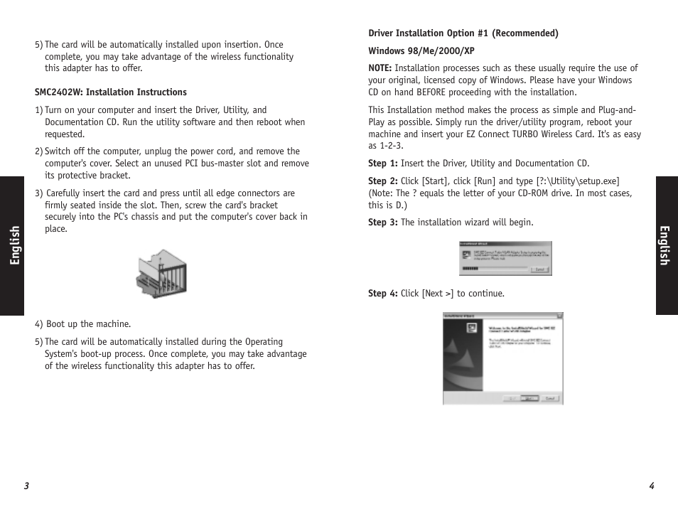 English | SMC Networks SMC EZ Connect Turbo SMC2435W User Manual | Page 3 / 18