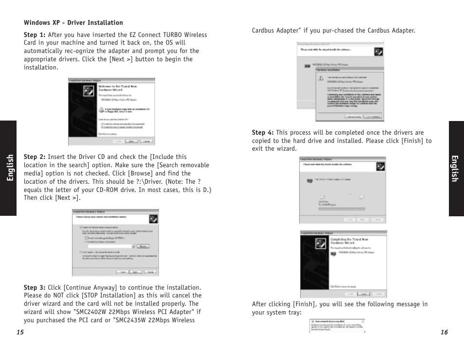 SMC Networks SMC EZ Connect Turbo SMC2435W User Manual | Page 9 / 18