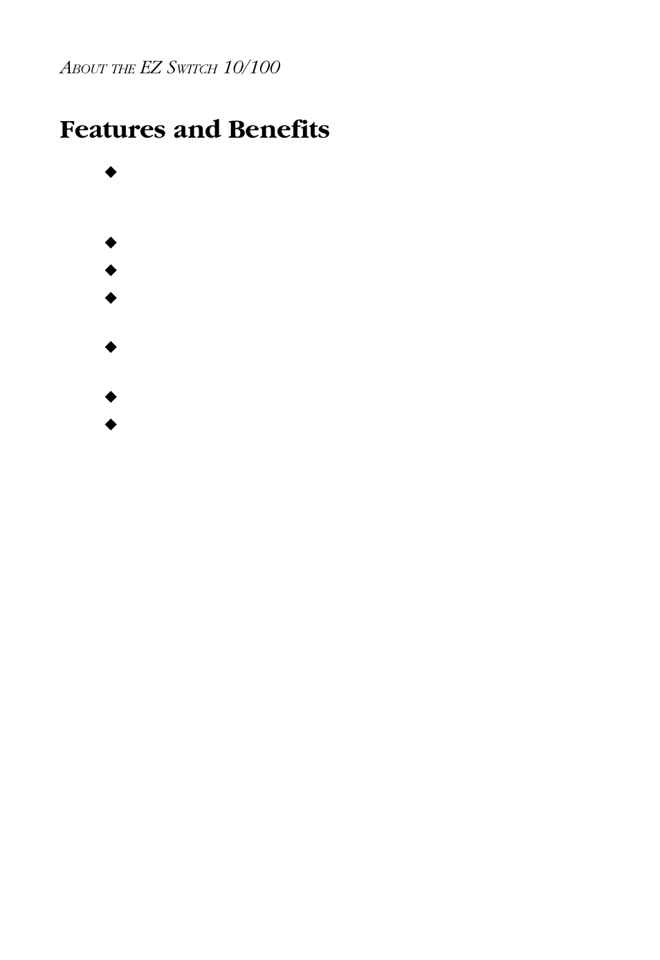 Features and benefits | SMC Networks SMC-EZ109DT User Manual | Page 14 / 32