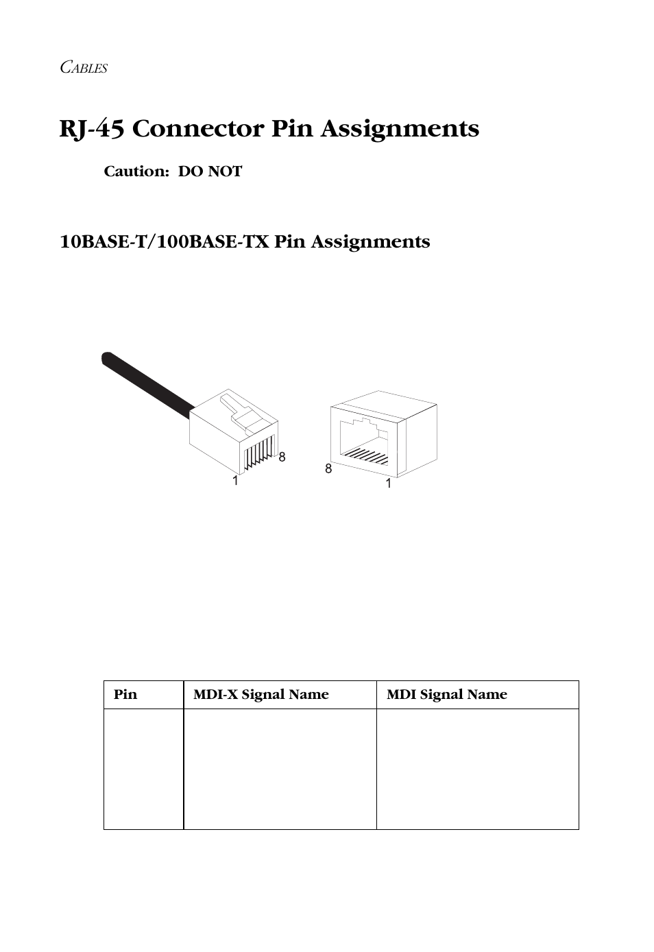 Rj-45 connector pin assignments, 10base-t/100base-tx pin assignments | SMC Networks SMC-EZ109DT User Manual | Page 24 / 32