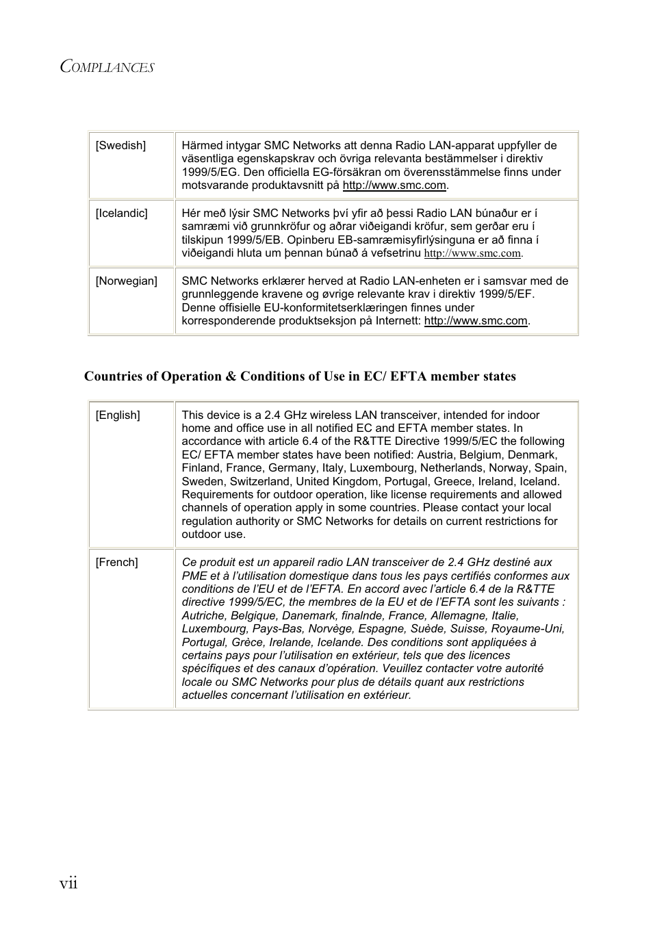 SMC Networks SMCWBR14S-N2 User Manual | Page 10 / 136
