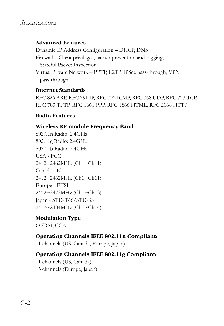 SMC Networks SMCWBR14S-N2 User Manual | Page 134 / 136