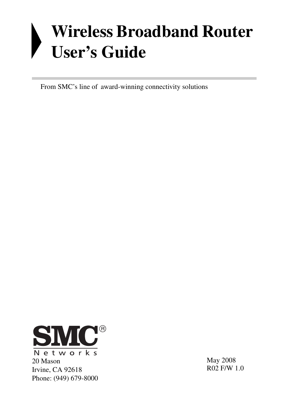 Wireless broadband router user’s guide | SMC Networks SMCWBR14S-N2 User Manual | Page 2 / 136