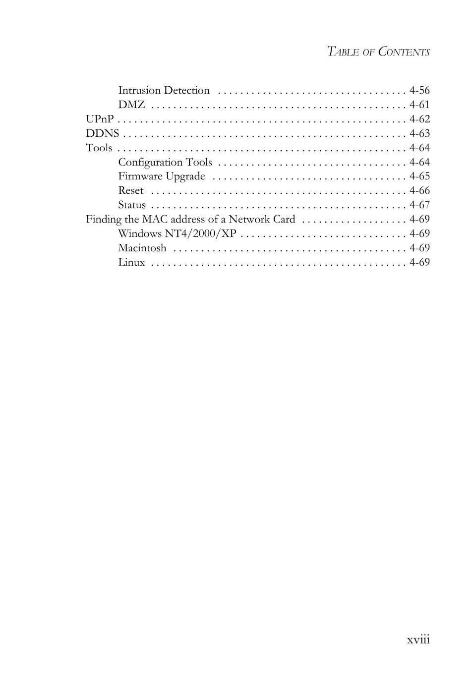 Xviii | SMC Networks SMCWBR14S-N2 User Manual | Page 21 / 136