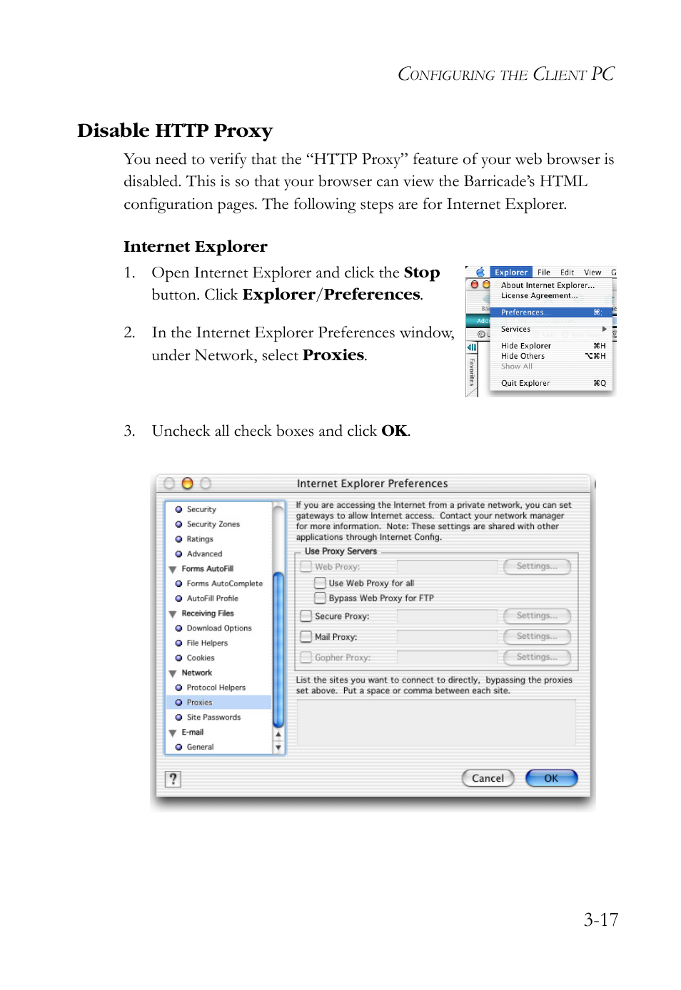 Disable http proxy, Disable http proxy -17 | SMC Networks SMCWBR14S-N2 User Manual | Page 51 / 136