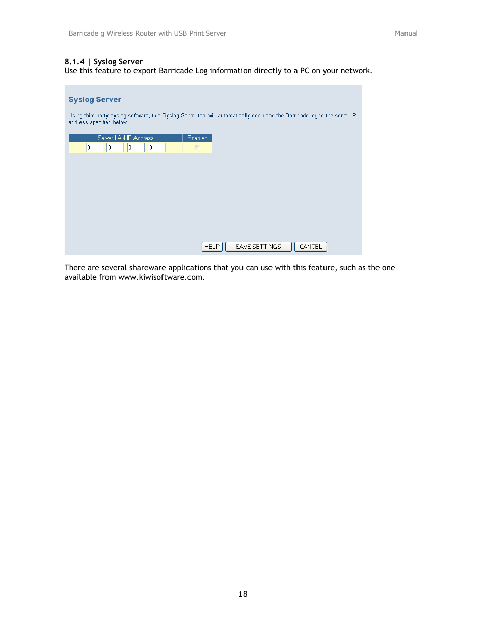 SMC Networks Barricade SMC2804WBRP-G User Manual | Page 18 / 70