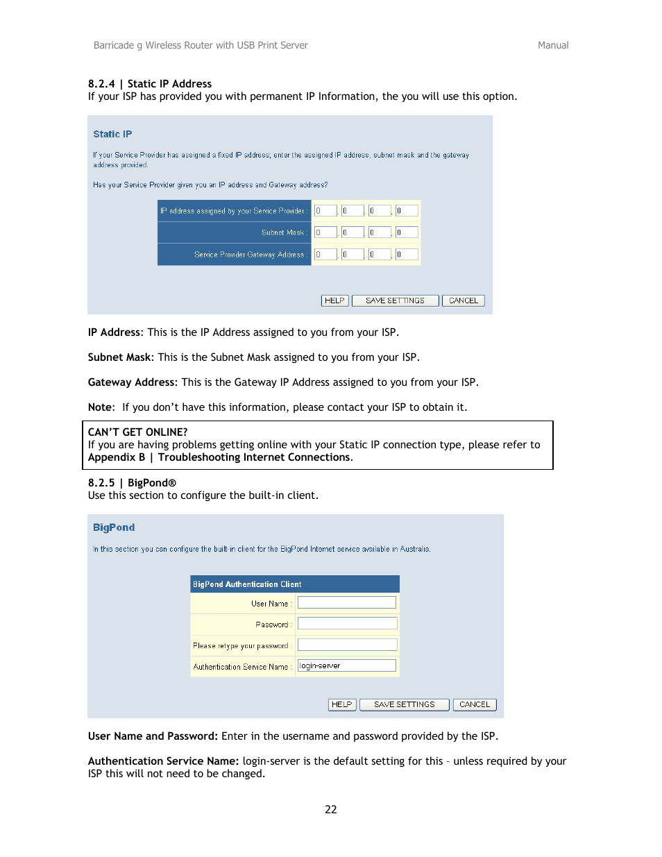 SMC Networks Barricade SMC2804WBRP-G User Manual | Page 22 / 70