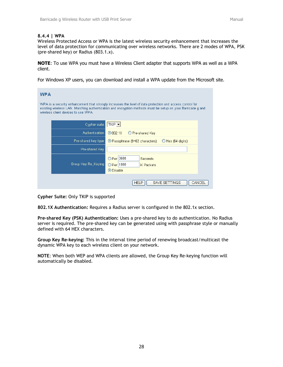 SMC Networks Barricade SMC2804WBRP-G User Manual | Page 28 / 70