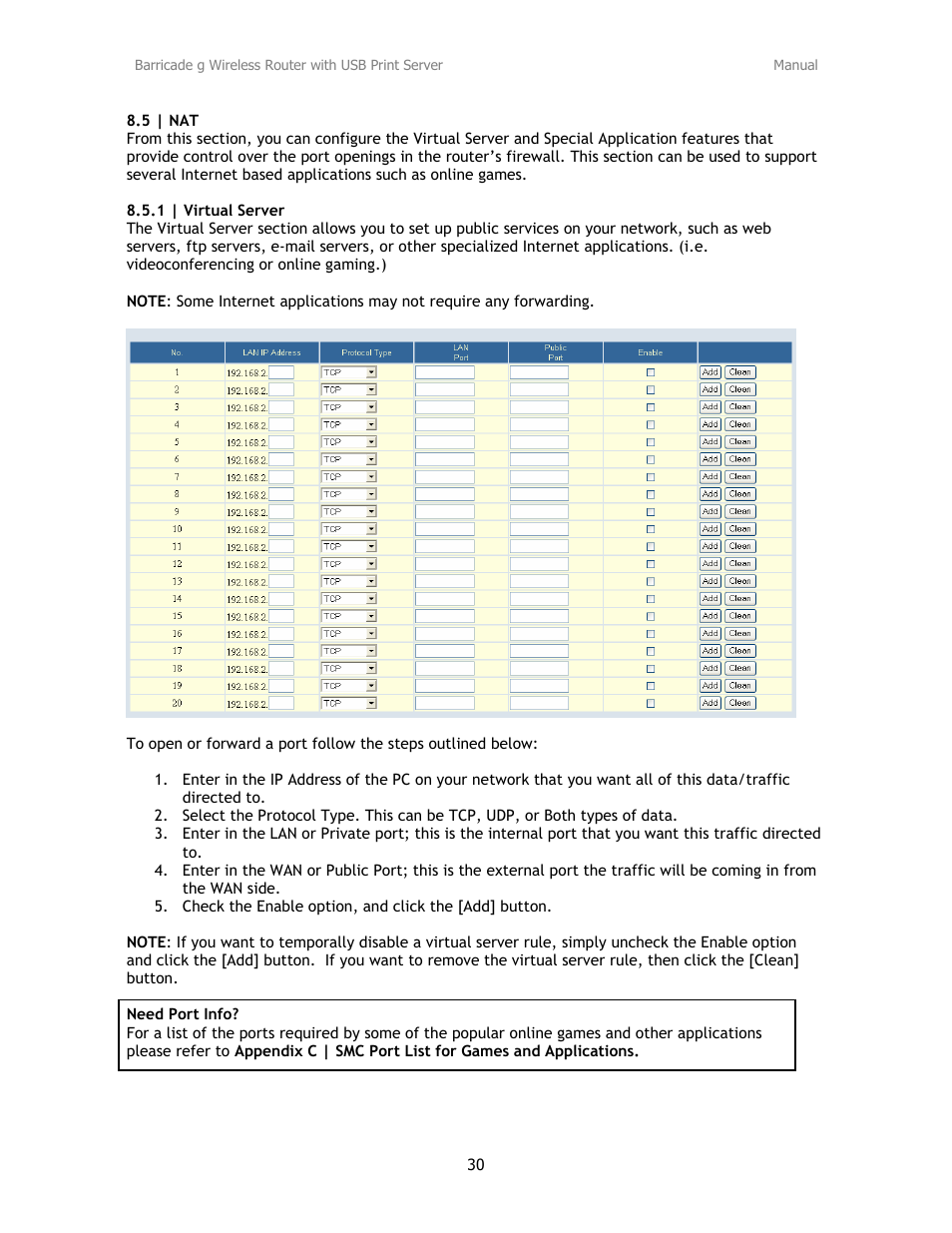 SMC Networks Barricade SMC2804WBRP-G User Manual | Page 30 / 70