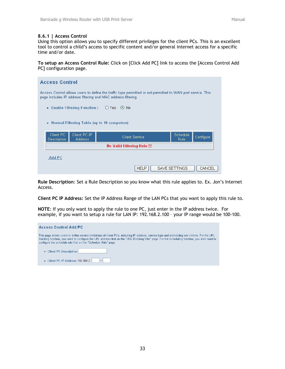 SMC Networks Barricade SMC2804WBRP-G User Manual | Page 33 / 70