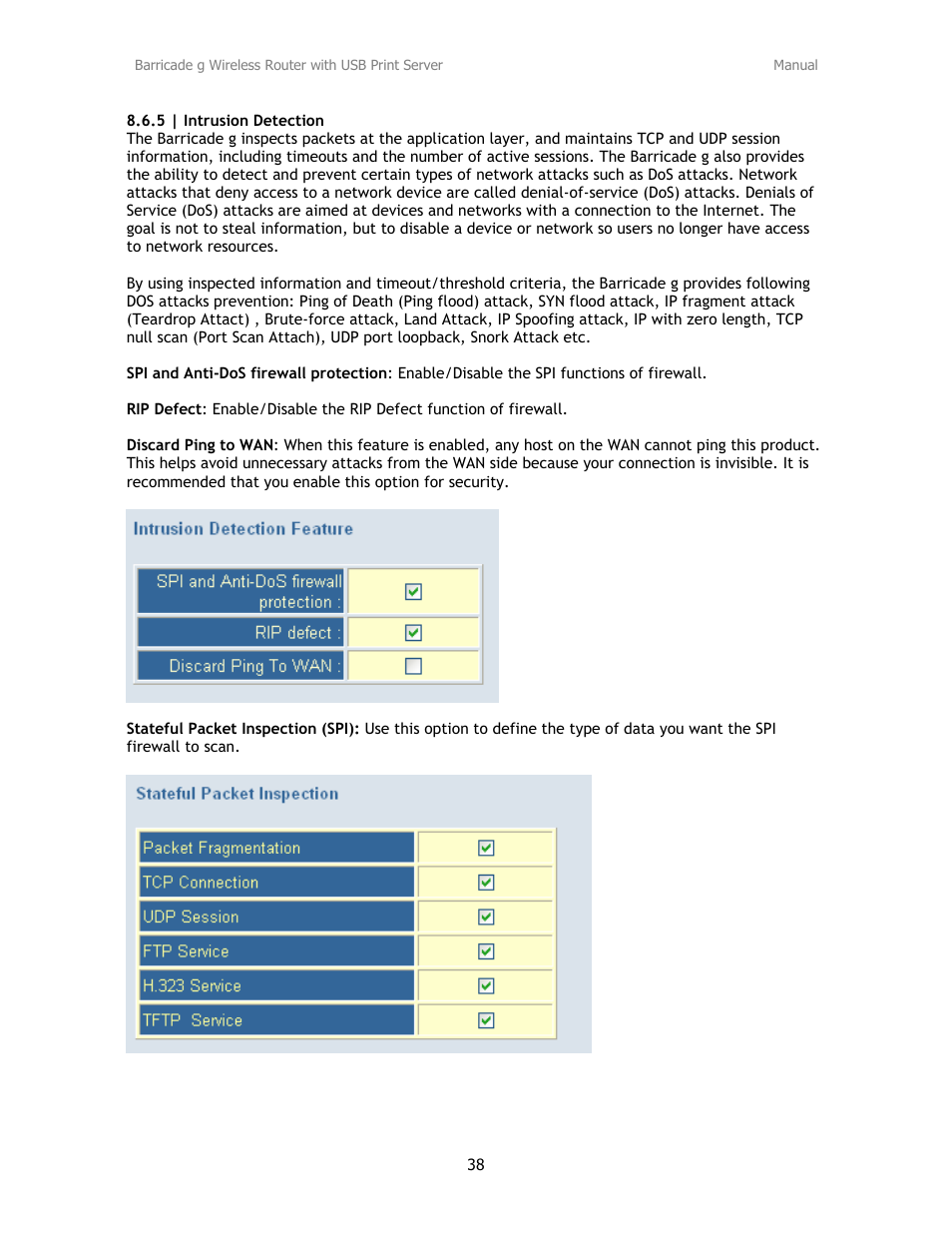 SMC Networks Barricade SMC2804WBRP-G User Manual | Page 38 / 70