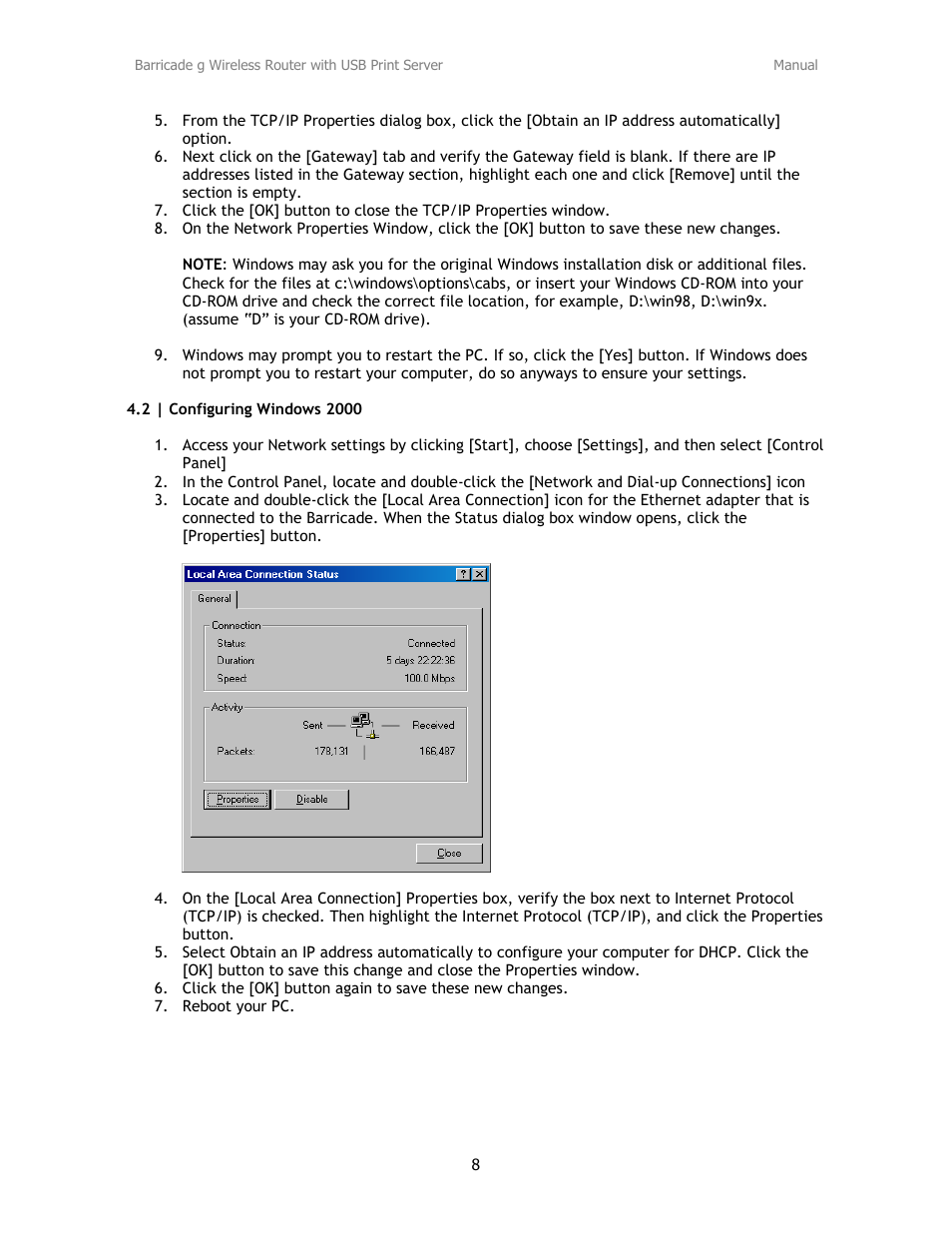 SMC Networks Barricade SMC2804WBRP-G User Manual | Page 8 / 70