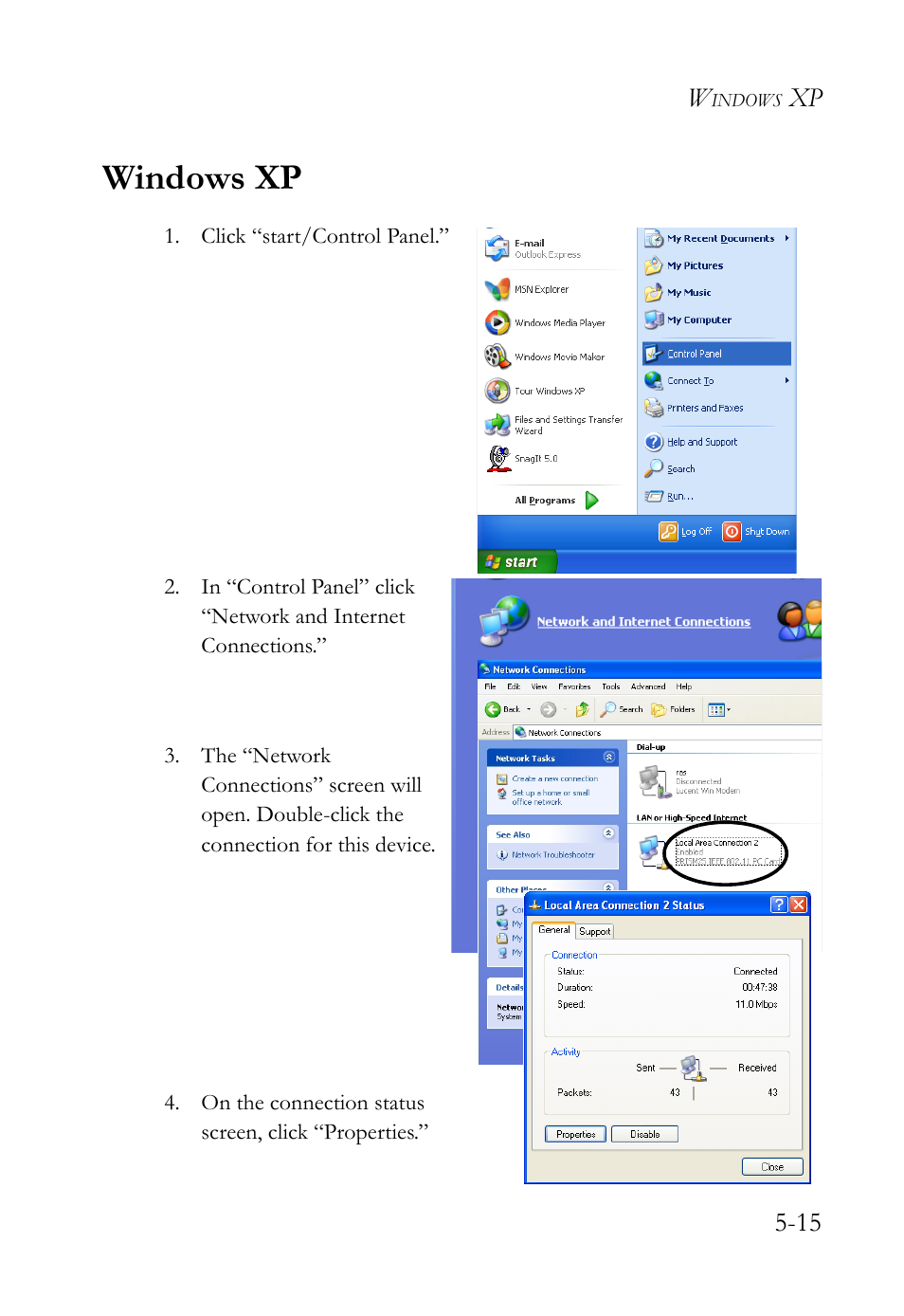 Windows xp | SMC Networks SMC7404WBRA User Manual | Page 105 / 136