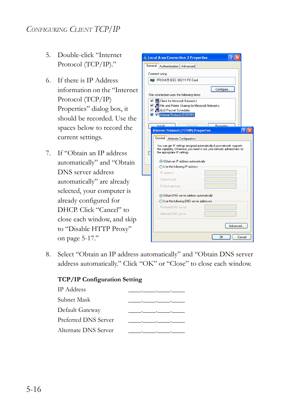 Tcp/ip 5-16 | SMC Networks SMC7404WBRA User Manual | Page 106 / 136