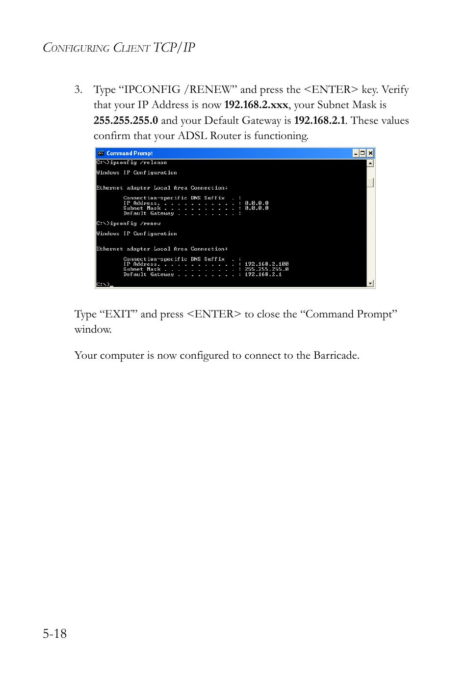 Tcp/ip 5-18 | SMC Networks SMC7404WBRA User Manual | Page 108 / 136