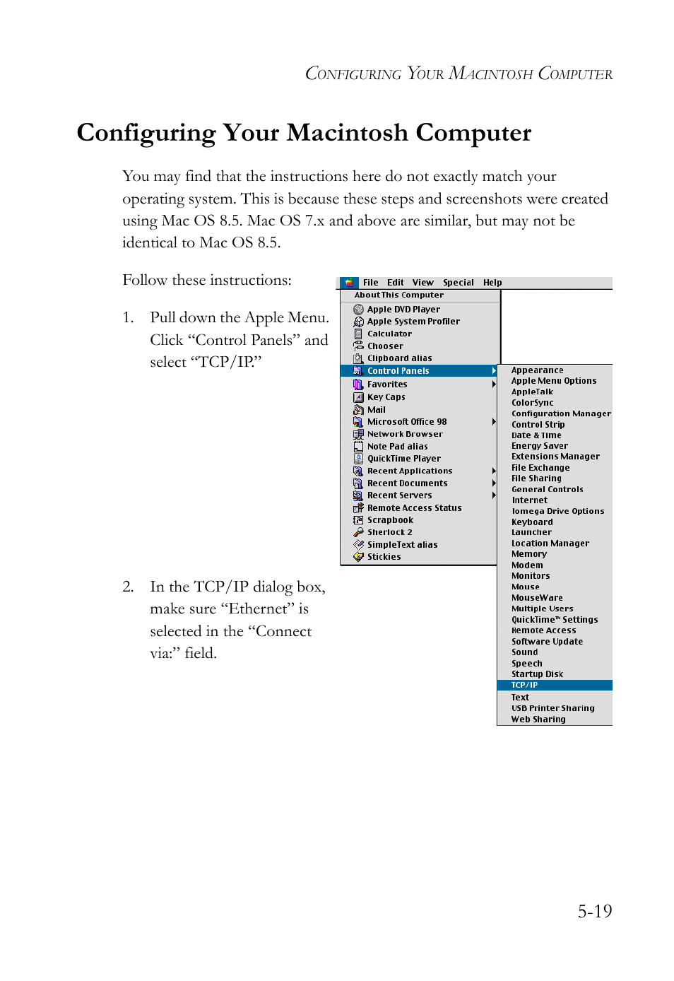 Configuring your macintosh computer | SMC Networks SMC7404WBRA User Manual | Page 109 / 136