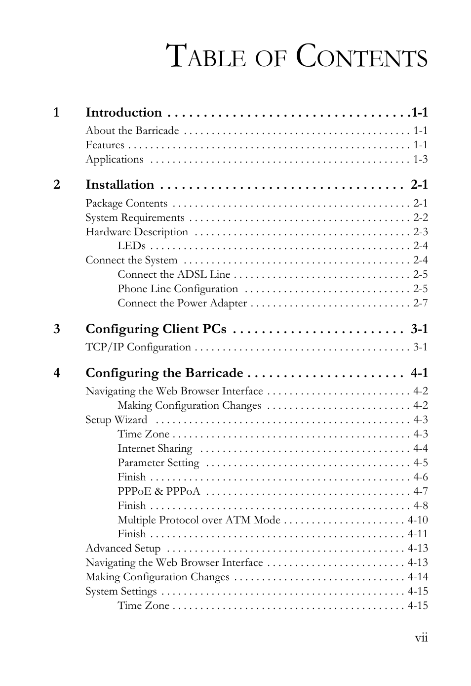 Able, Ontents | SMC Networks SMC7404WBRA User Manual | Page 11 / 136