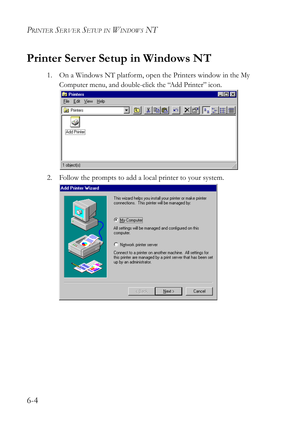 Printer server setup in windows nt | SMC Networks SMC7404WBRA User Manual | Page 118 / 136