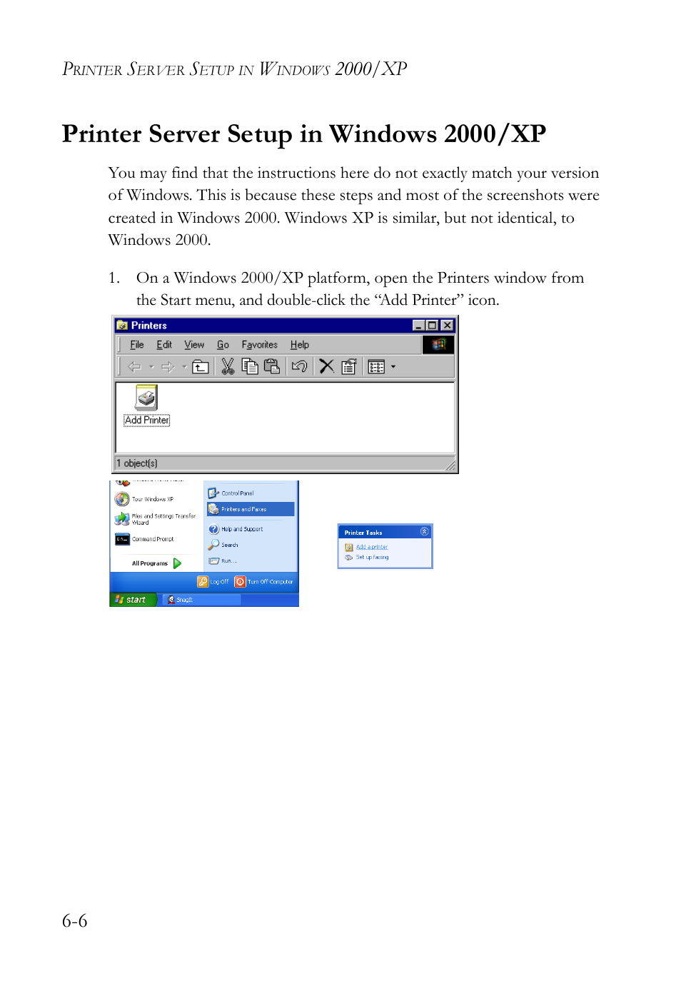 Printer server setup in windows 2000/xp | SMC Networks SMC7404WBRA User Manual | Page 120 / 136