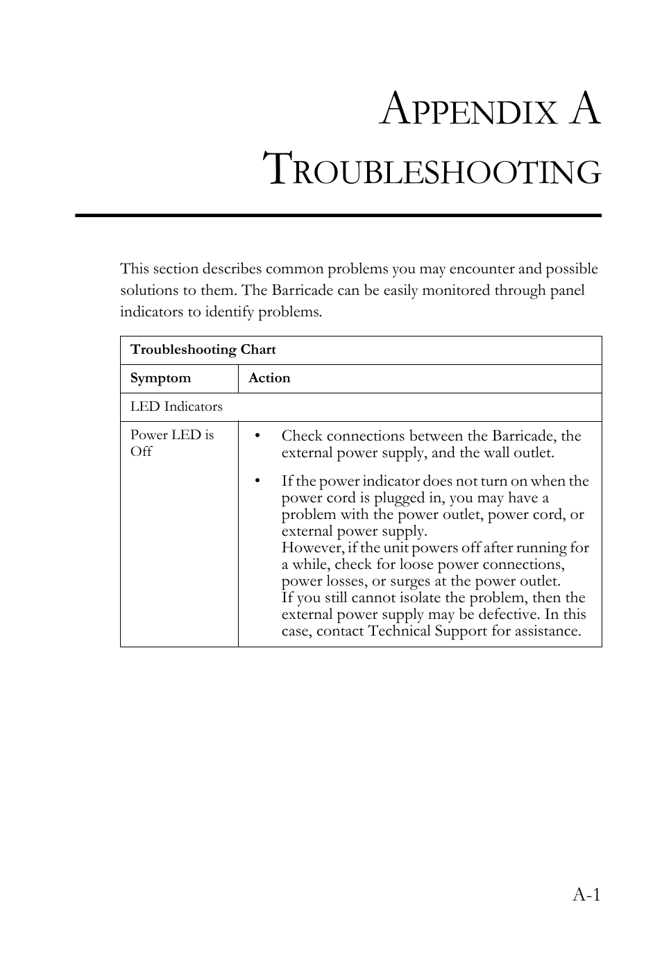 Appendix a troubleshooting, Ppendix, Roubleshooting | SMC Networks SMC7404WBRA User Manual | Page 123 / 136