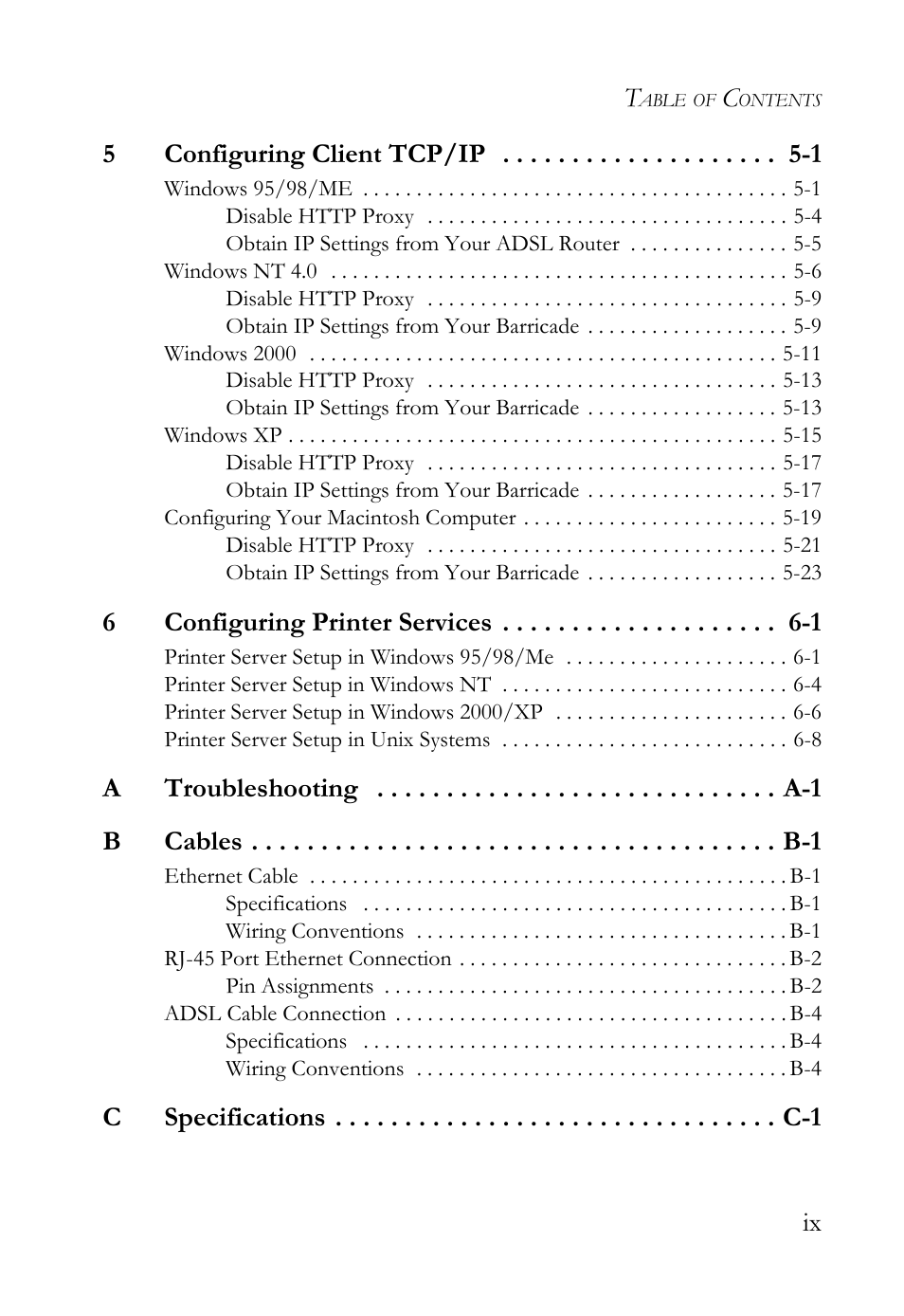 SMC Networks SMC7404WBRA User Manual | Page 13 / 136