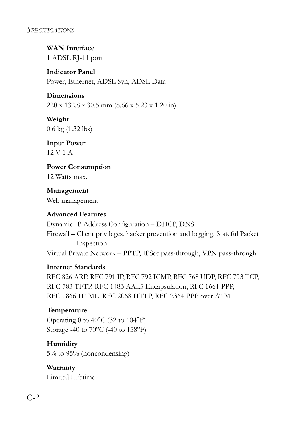 SMC Networks SMC7404WBRA User Manual | Page 134 / 136