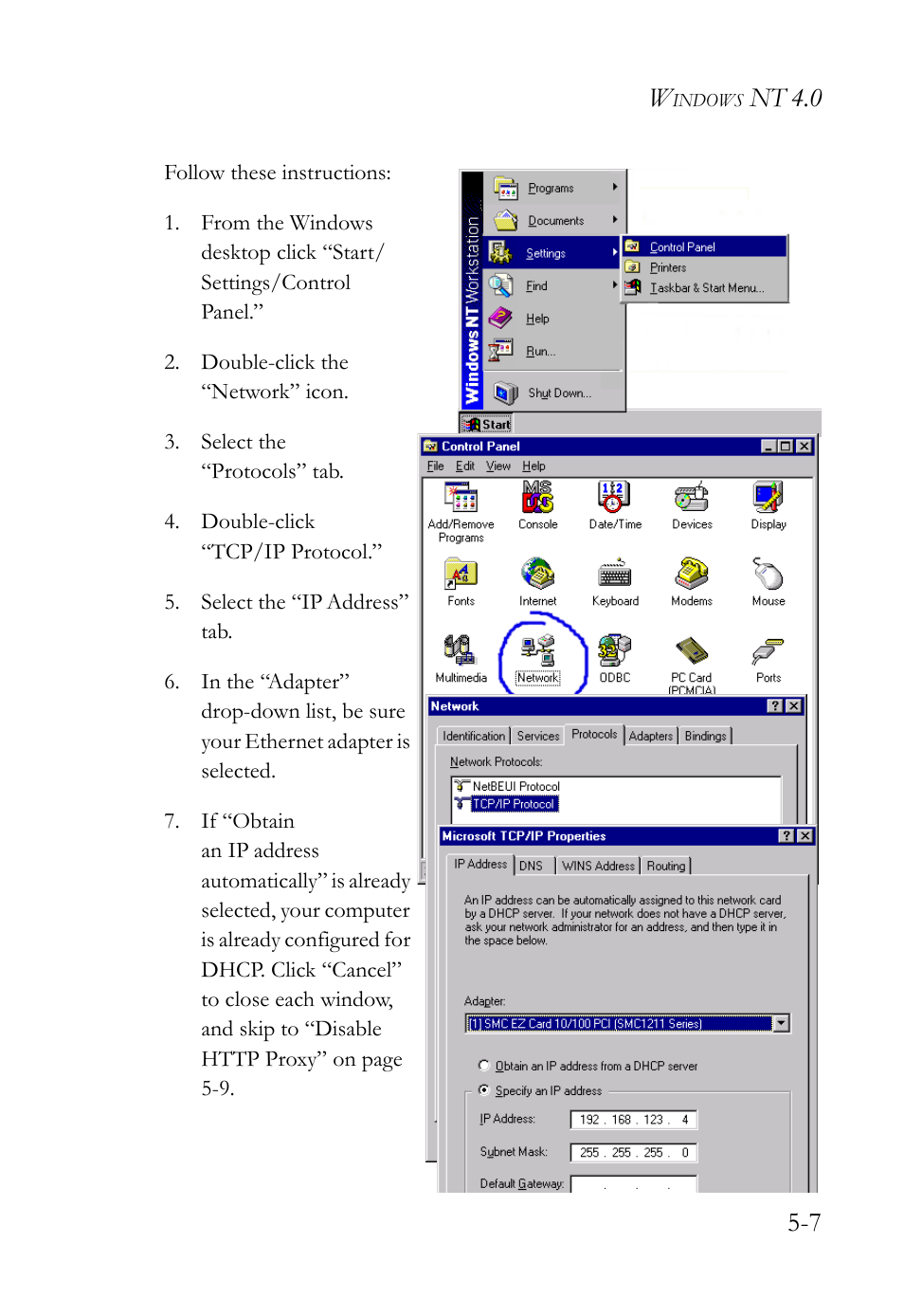 Nt 4.0 5-7 | SMC Networks SMC7404WBRA User Manual | Page 97 / 136