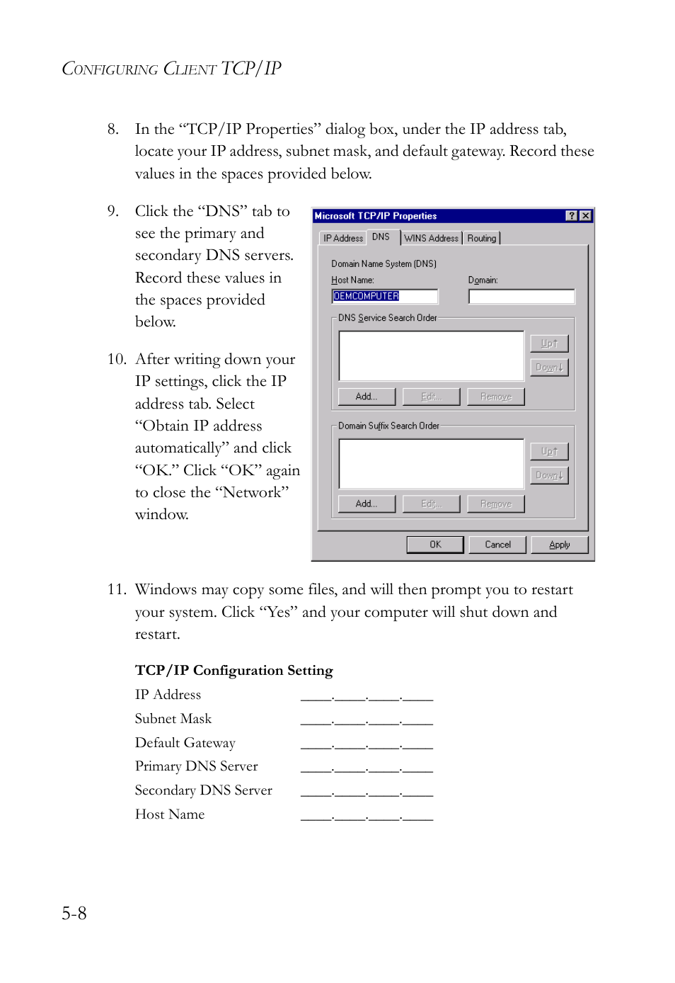 Tcp/ip 5-8 | SMC Networks SMC7404WBRA User Manual | Page 98 / 136