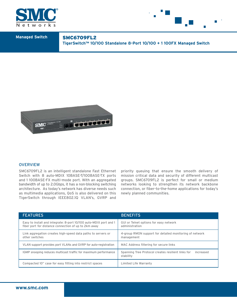 SMC Networks SMC6709FL2 User Manual | 2 pages