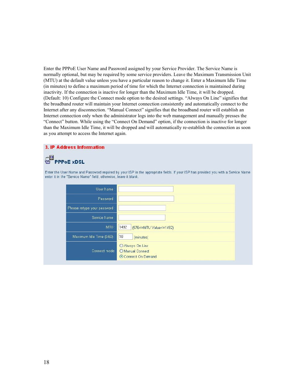 Pppoe xdsl, 6 | pppoe xdsl 18 | SMC Networks Barricade SMCBR14UP User Manual | Page 18 / 77