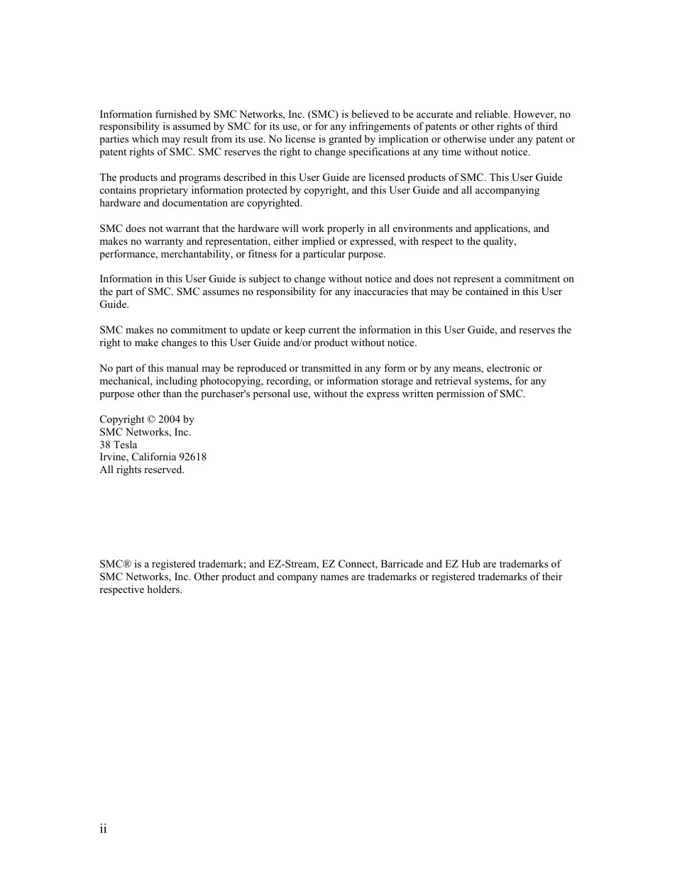 SMC Networks Barricade SMCBR14UP User Manual | Page 2 / 77