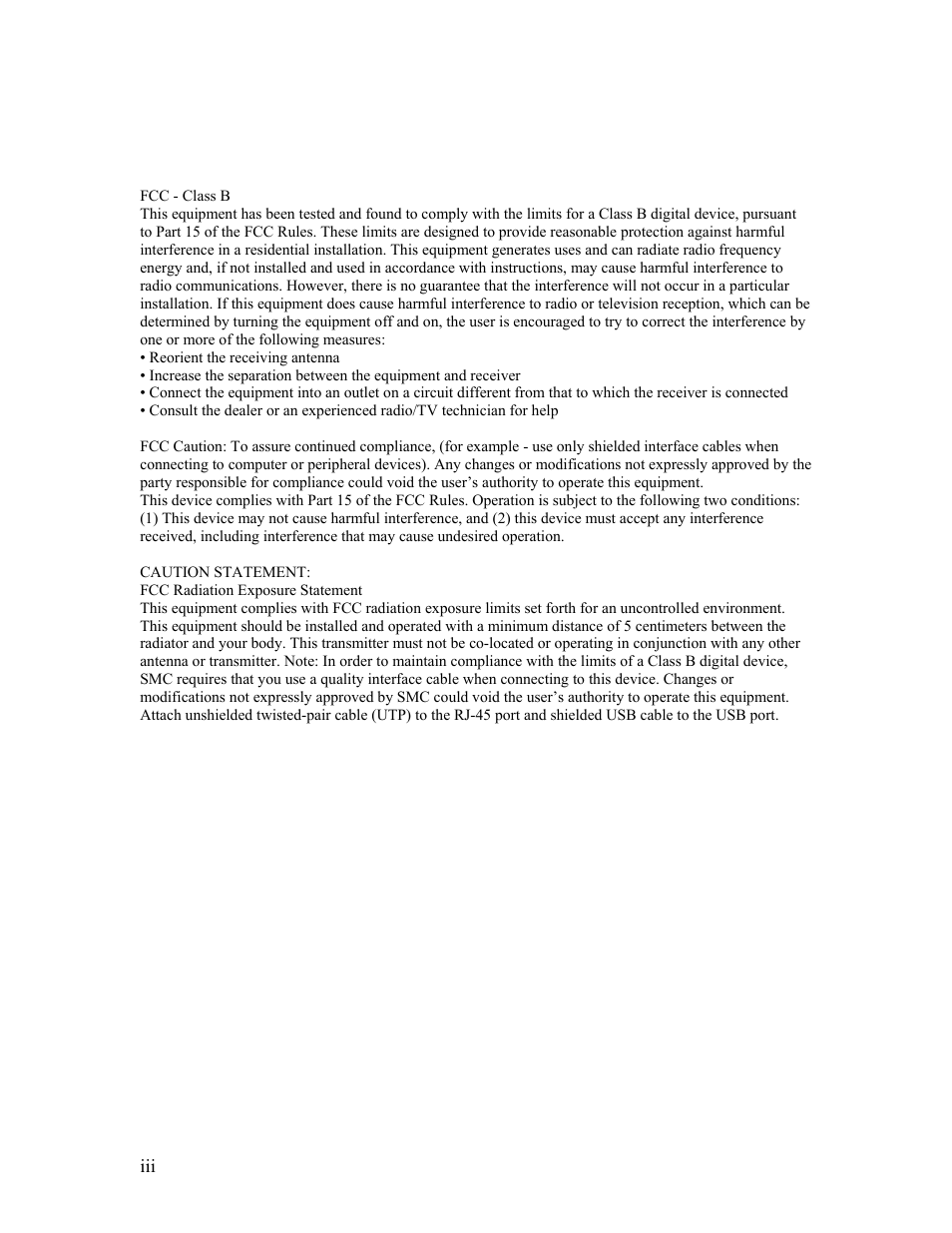 SMC Networks Barricade SMCBR14UP User Manual | Page 3 / 77